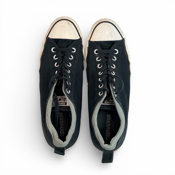 Converse Black Low Top Sneakers Men's 10 - Picture 6 of 8